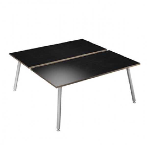 Scrivania Skinny Metal a 2 postazioni contrapp. - 120 x166 cm - bianco / nero venato - Artexport Scrivania Skinny Metal a 2 postazioni contrapp. - 120 x166 cm - bianco / nero venato - Artexport