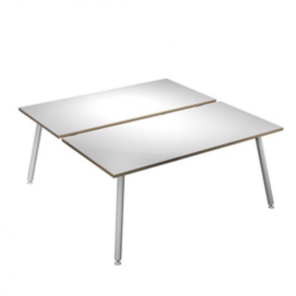 Scrivania Skinny Metal a 2 postazioni contrapp. - 140 x166 cm - bianco - Artexport Scrivania Skinny Metal a 2 postazioni contrapp. - 140 x166 cm - bianco - Artexport