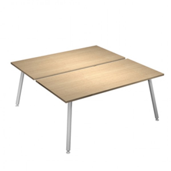 Scrivania Skinny Metal a 2 postazioni contrapp. - 180 x166 cm - bianco / rovere - Artexport Scrivania Skinny Metal a 2 postazioni contrapp. - 180 x166 cm - bianco / rovere - Artexport