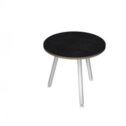 Tavolo riunione tondo Skinny Metal - Ø 80 cm - nero venato - Artexport