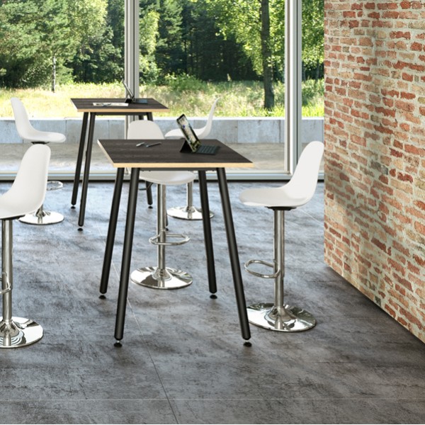 Tavolo alto Skinny Metal - 80 x 80 x 105 cm - nero/nero venato - Artexport Tavolo alto Skinny Metal - 80 x 80 x 105 cm - nero/nero venato - Artexport