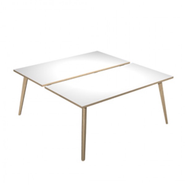 Scrivania Woody a 2 postazioni contrap. - 120 x 166 cm - rovere / bianco - Artexport Scrivania Woody a 2 postazioni contrap. - 120 x 166 cm - rovere / bianco - Artexport