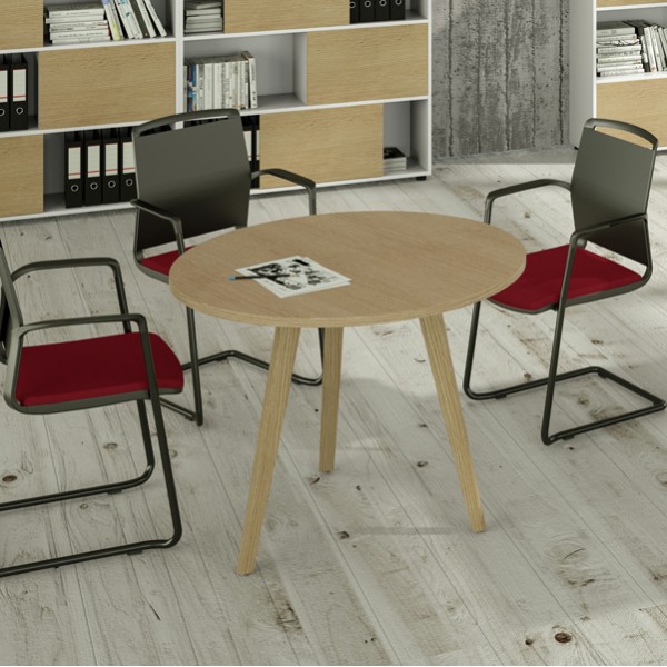 Tavolo riunione tondo Woody - Ø 100 cm - rovere - Artexport