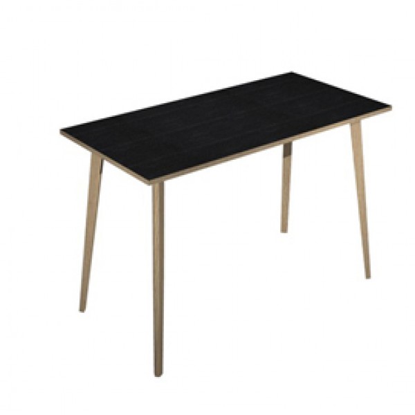 Tavolo alto Woody - 160 x 80 x H 105 cm - rovere / nero venato - Artexport