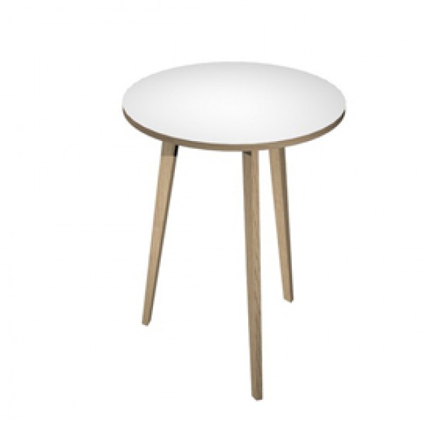 Tavolo rotondo alto Woody - Ø 80 cm x H 105 cm - rovere / bianco - Artexport