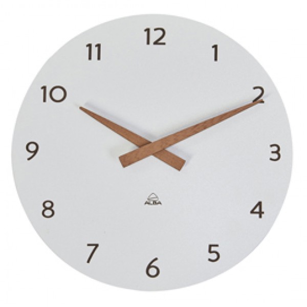 Orologio da parete HorMilena - diametro 30 cm - bianco/legno - Alba Orologio da parete HorMilena - diametro 30 cm - bianco/legno - Alba