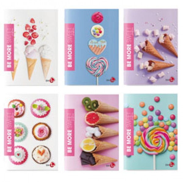 Maxiquaderno A4 36fg+2 100gr 5mm Sweet Be More 2023 BM