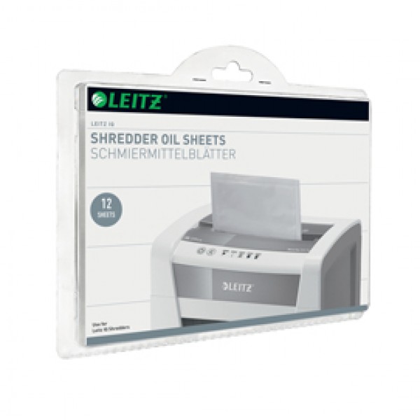 Fogli lubrificati per distruggidocumenti Leitz IQ - Leitz - scatola 12 pezzi Fogli lubrificati per distruggidocumenti Leitz IQ - Leitz - scatola 12 pezzi