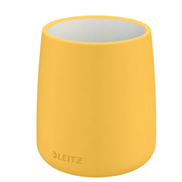 Porta penne Cosy - in ceramica - giallo - Leitz