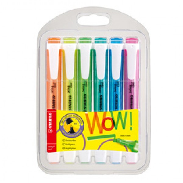 Evidenziatore Swing Cool Fluo - colori assortiti - Stabilo - conf. 6 pezzi Evidenziatore Swing Cool Fluo - colori assortiti - Stabilo - conf. 6 pezzi