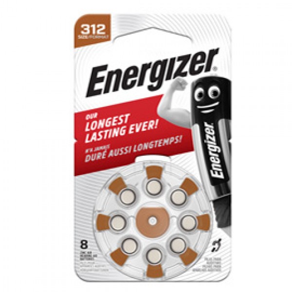 Pile per apparecchi acustici 312 Zinc Air - Energizer - blister 8 pezzi Pile per apparecchi acustici 312 Zinc Air - Energizer - blister 8 pezzi