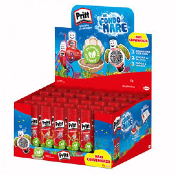 Colla stick - 43 gr - Pritt - display 40 pezzi Colla stick - 43 gr - Pritt - display 40 pezzi