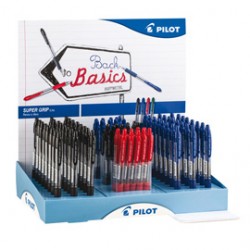 Penna Supergrip - punta fine - colori assortiti - Pilot - expo 60 pezzi