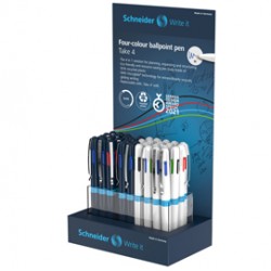 Penna sfera Take 4 - 4 colori - Schneider - expo 36 pezzi