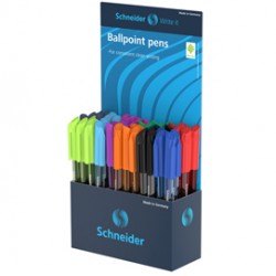 Penna sfera Vizz - colori assortiti - Schneider - expo 50 pezzi