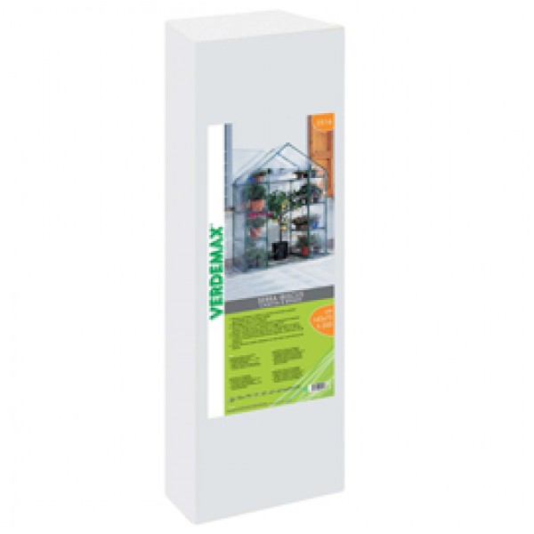 Serra Ibicus - 8 ripiani - 140 x 73 x 200 cm - acciaio verniciato/PVC - verde/trasparente - Verdemax