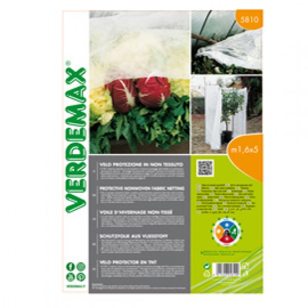 Velo di protezione - per piante - 1,6 x 5 m - 17 gr - TNT - bianco - Verdemax