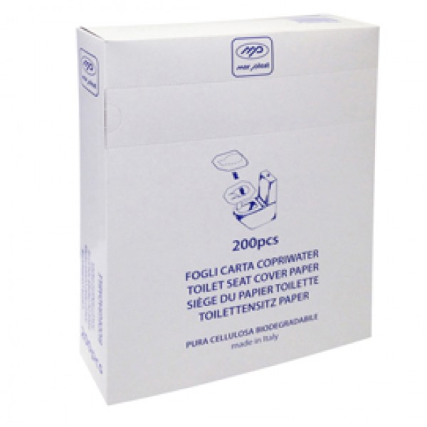 Copri water rettangolare - in carta - 42 x 37,5 cm - Mar Plast - conf. 200 pezzi Copri water rettangolare - in carta - 42 x 37,5 cm - Mar Plast - conf. 200 pezzi