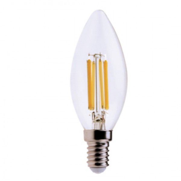 Lampada - Led - candela - 6W - E14 - 4000K - luce bianca naturale - MKC