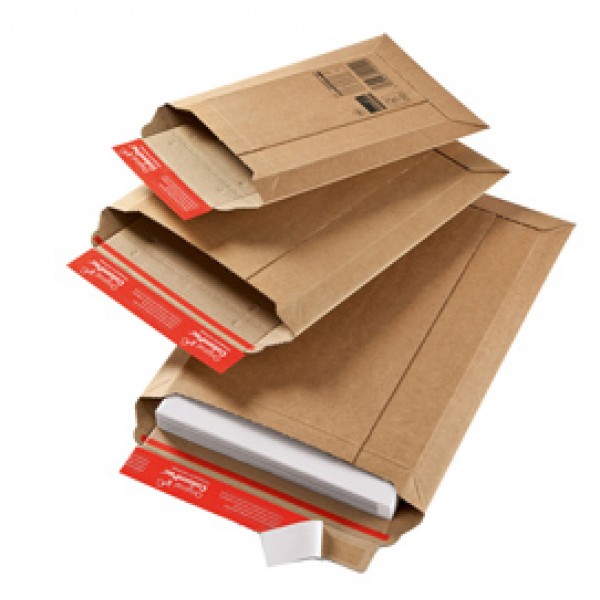 Busta a sacco - in cartone - chiusura autoadesiva - 250 x 340 x 50 mm - avana - Colompac Busta a sacco - in cartone - chiusura autoadesiva - 250 x 340 x 50 mm - avana - Colompac