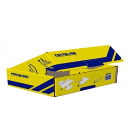Scatola spedizioni Postal Box - XS - 34 x 24 x 6 cm - giallo/blu - Blasetti