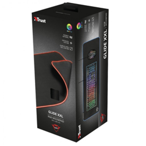 Tappetino da gioco GXT 764 Glide-Flex - per mouse XXL - con illuminazione RGB - Trust Tappetino da gioco GXT 764 Glide-Flex - per mouse XXL - con illuminazione RGB - Trust