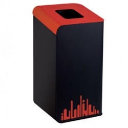 Gettacarte Rubik Evo - per raccolta differenziata - rosso - 80 L - Medial International