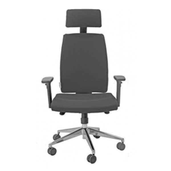 Poltrona semidirezionale Larissa XL - con braccioli regolabili e poggiatesta - nero - Unisit Poltrona semidirezionale Larissa XL - con braccioli regolabili e poggiatesta - nero - Unisit