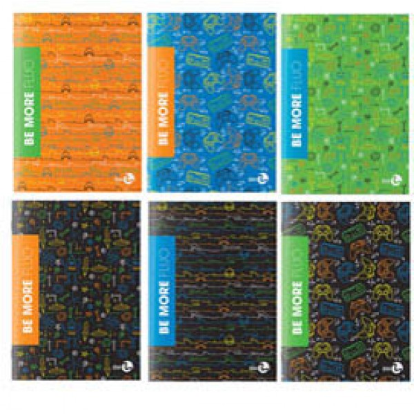 Maxiquaderno A4 36fg+2 100gr 10mm Fluo Be More 2023 BM Maxiquaderno A4 36fg+2 100gr 10mm Fluo Be More 2023 BM