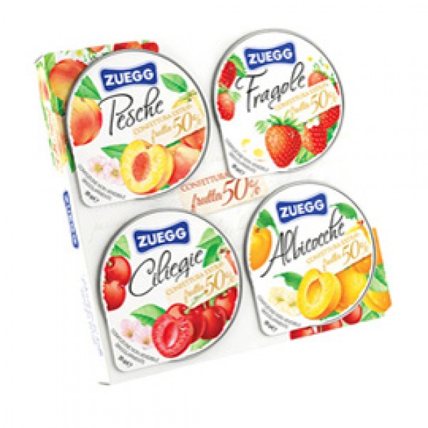 Mini marmellata di frutta - 25 gr cad - Zuegg - conf. 4 pezzi Mini marmellata di frutta - 25 gr cad - Zuegg - conf. 4 pezzi