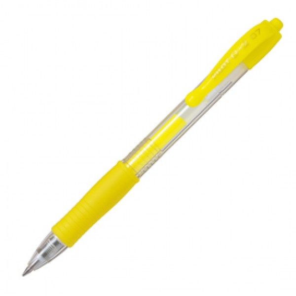 Roller gel a scatto G-2 - punta 0,7mm - giallo neon - Pilot Roller gel a scatto G-2 - punta 0,7mm - giallo neon - Pilot