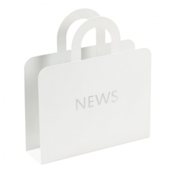 Portariviste - News - acciaio verniciato - bianco - King Collection Portariviste - News - acciaio verniciato - bianco - King Collection