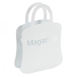 Portariviste - Shopper - acciaio verniciato - bianco - King Collection