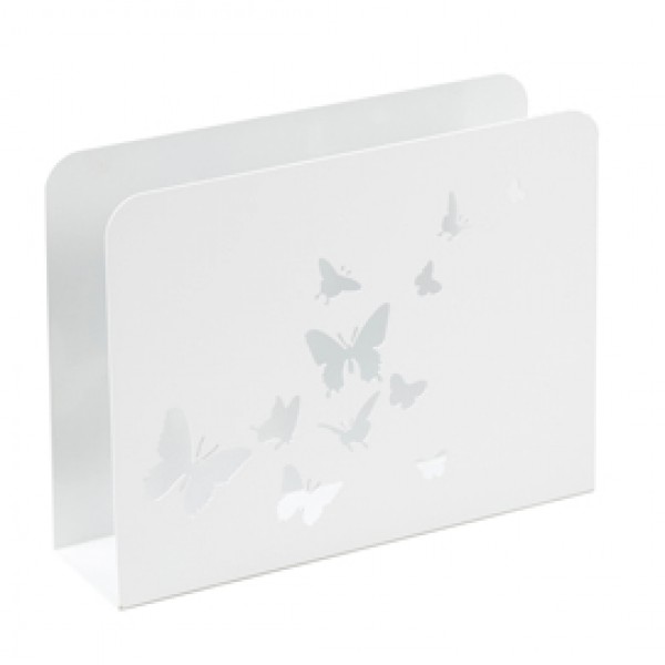 Portariviste - Farfalle - acciaio verniciato - bianco - King Collection Portariviste - Farfalle - acciaio verniciato - bianco - King Collection