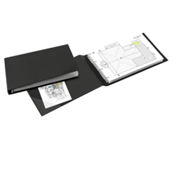 Raccoglitore Sanremo 2000 - 4 anelli a D - diametro 40 mm - A3 - 42 x 30 cm - nero - album - Sei Rota Raccoglitore Sanremo 2000 - 4 anelli a D - diametro 40 mm - A3 - 42 x 30 cm - nero - album - Sei Rota