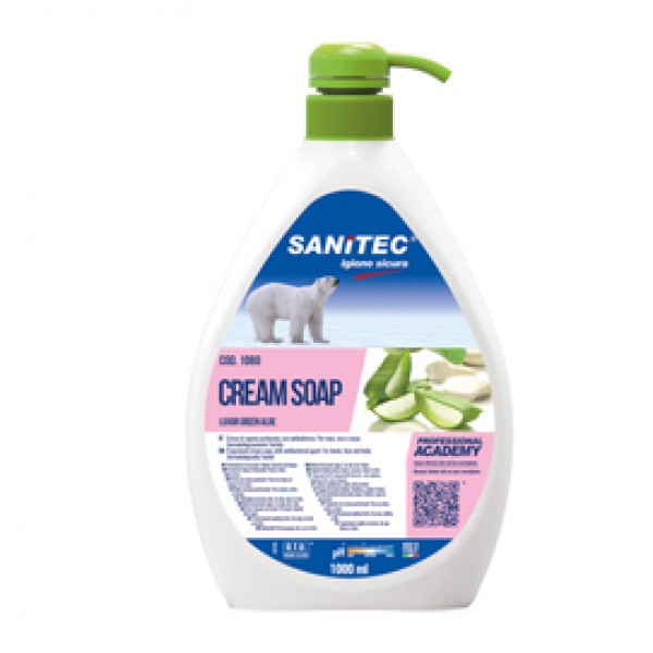 Crema di sapone Luxor Green Aloe - dispenser 1 L - aloe verde - Sanitec Crema di sapone Luxor Green Aloe - dispenser 1 L - aloe verde - Sanitec