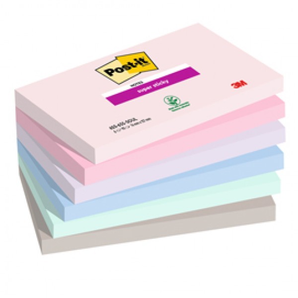 Blocco Post it® Super Sticky - 655-6SS-SOUL - 76 x 127 mm - colori Soulful - 90 fogli - Post it® - conf. 6 pezzi Blocco Post it® Super Sticky - 655-6SS-SOUL - 76 x 127 mm - colori Soulful - 90 fogli - Post it® - conf. 6 pezzi