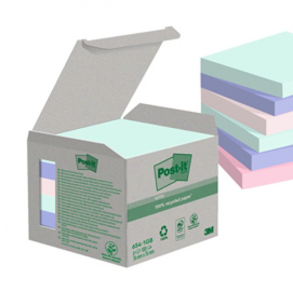Blocco Post it® Green - 654-1GB - 76 x 76 mm - natural - 100 fogli - Post it® - conf. 6 pezzi Blocco Post it® Green - 654-1GB - 76 x 76 mm - natural - 100 fogli - Post it® - conf. 6 pezzi