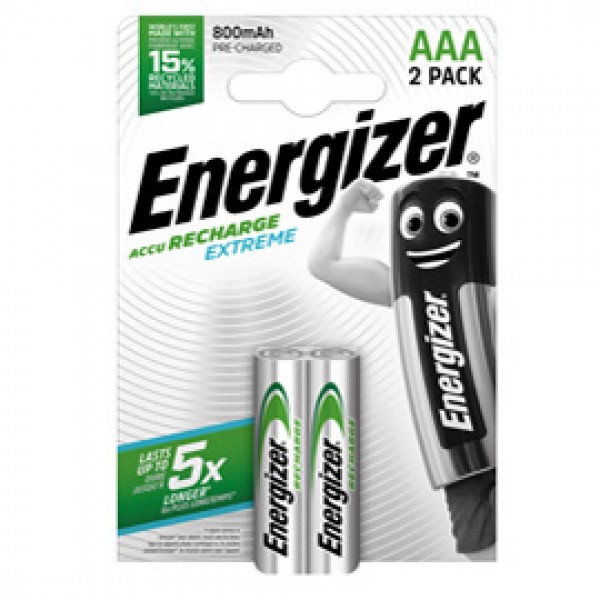 Pile AAA Extreme - ricaricabili - Energizer - blister 2 pezzi Pile AAA Extreme - ricaricabili - Energizer - blister 2 pezzi