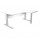 Scrivania compact Agorà - fianco dx metallico - L 180 x P120/80/60 x h 73 cm - con supporto metal e modesty panel - bianco - Artexport