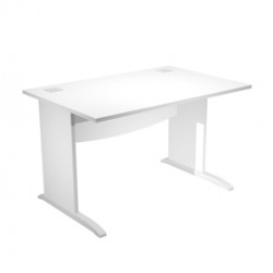 Scrivania Operativa Agorà Basic - fianchi a L melaminico - 120 x 80 x H73 cm - bianco - Artexport