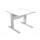 Scrivania Operativa Agorà Basic - fianchi a L metallo - 80 x 80 x L73 cm - bianco - Artexport