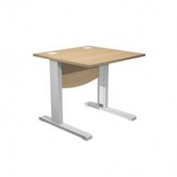 Scrivania Operativa Agorà Basic - fianchi a L metallo - 80 x 80 x L73 cm - rovere - Artexport