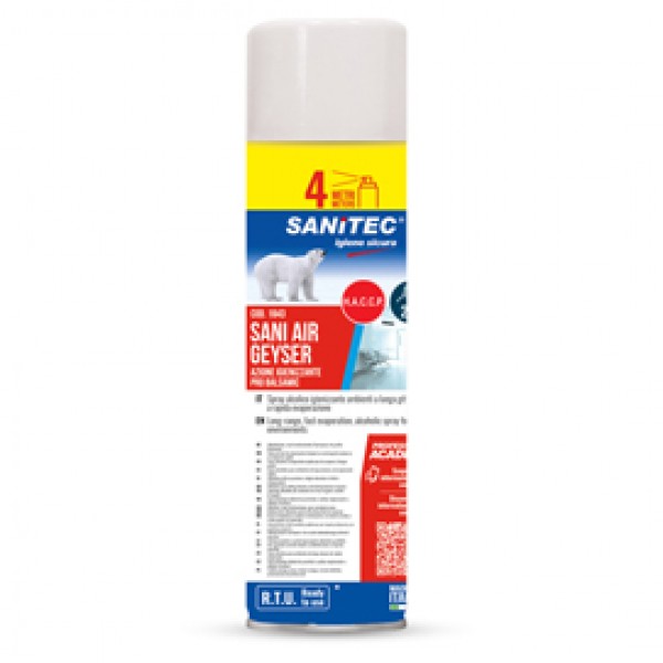 Spray alcolico igienizzante - per ambienti - Sani Air Geyser - 500 ml - Sanitec Spray alcolico igienizzante - per ambienti - Sani Air Geyser - 500 ml - Sanitec