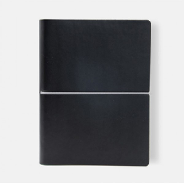 Taccuino Evo Ciak - 9 x 13 cm - fogli bianchi - copertina nero - In Tempo