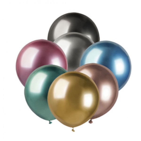 Palloncini in lattice metallizzati - Ø 48 cm - glossy assortiti - Big Party - conf. 25 pezzi Palloncini in lattice metallizzati - Ø 48 cm - glossy assortiti - Big Party - conf. 25 pezzi
