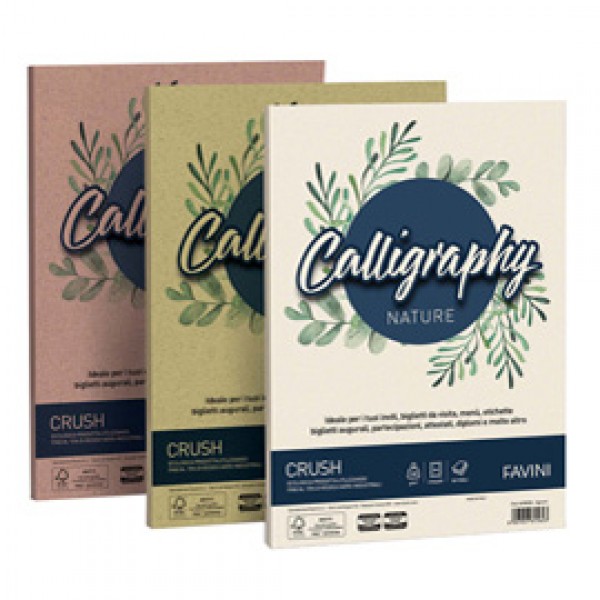 Carta Calligraphy Nature Crush - A4 - 200 gr - alga - Favini - conf. 50 fogli
