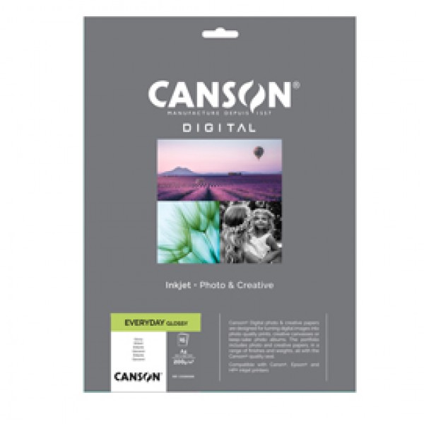 Carta Inkjet Everyday - A4 - 200 gr - 15 fogli - lucida - Canson Carta Inkjet Everyday - A4 - 200 gr - 15 fogli - lucida - Canson