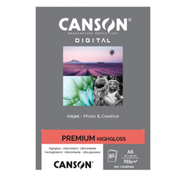 Carta Inkjet Premium - 10 x 15 cm - 255 gr - 50 fogli - lucida - Canson Carta Inkjet Premium - 10 x 15 cm - 255 gr - 50 fogli - lucida - Canson
