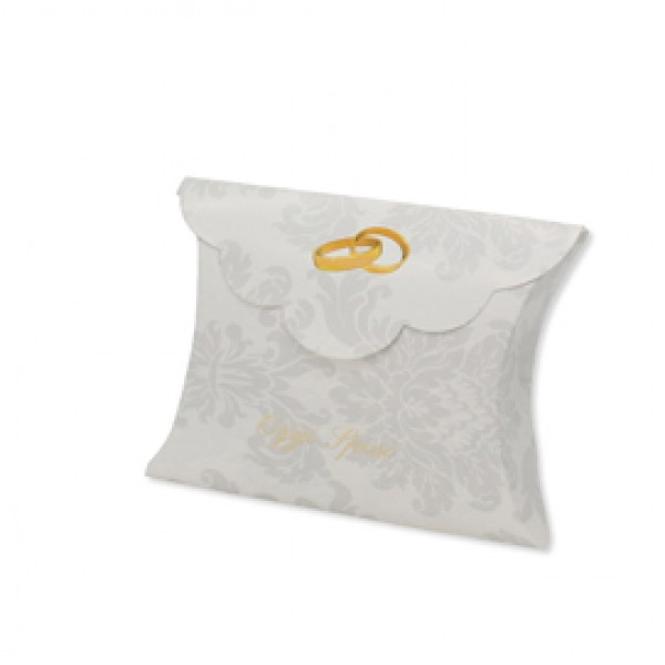 Scatolina portaconfetti - sposi - carta - 10 x 8 x 3 cm - Big Party - conf.25 pezzi Scatolina portaconfetti - sposi - carta - 10 x 8 x 3 cm - Big Party - conf.25 pezzi